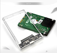 Зовнішня кишеня Shuole U25T USB 3.0 для HDD 2.5" прозора, фото 9