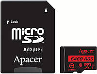 Карта памяти MicroSDXC (UHS-1) Apacer 64Gb class 10 R85MB/s (adapter SD)
