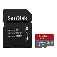 Карта памяти MicroSDXC (UHS-1) SanDisk Ultra 256Gb class 10 A1 (150MB/s) (adapter SD)