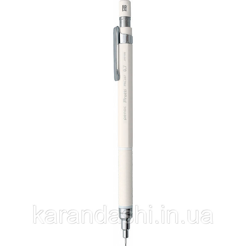 Механічний олівець 0,7 мм, білий корпус, Protti PRC, Penac MP0107-WH-01