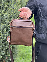 Чоловіча шкіряна сумка BON392323 коричневая, фото 3