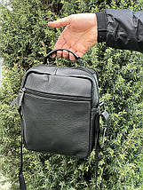 Чоловіча шкіряна сумка 3922BL-1111 чорна, фото 4