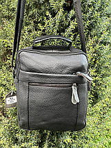 Чоловіча шкіряна сумка 3922BL-1111 чорна, фото 5