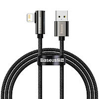 Кабель Baseus Legend Series Elbow Fast для зарядки и передачи данных USB - Lightning 2.4A 2m, цвет черный