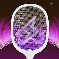 Аккумуляторная электрическая мухобойка, уничтожитель москитов, комаров, моли Weidasi WD-947 с УФ лампой