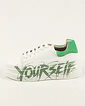 Кросівки жіночі Evromoda 44929 40 білі із зеленим 36, фото 2