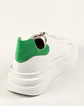 Кросівки жіночі Evromoda 44929 40 білі із зеленим 36, фото 4