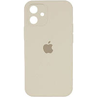 Чехол для iPhone 11 - Silicone Case Square Full Camera Protective (AA), Бежевый / Antigue White