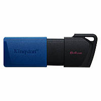 Флешка Kingston USB накопитель 3.2 DT Exodia M 64GB, цвет черный/синий