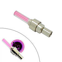 Світлодіодне підсвічування коліс велосипеда, авто на ніпель, пара, з перехідником, 3хAG10 батарейок у комплекті