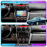Штатна магнітола Lesko для Mazda 6 I (GG) Рестайлінг 2005-2008 IPS 9" 2/32Gb CarPlay 4G Wi-Fi GPS Prime 6шт, фото 4