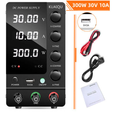 KUAIQU SPS-C3010 імпульсний лабораторний блок живлення: 0-30В, 0-10А