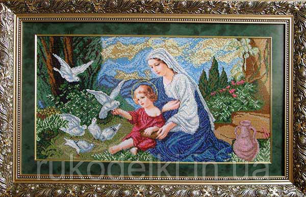 Бородінець і лохи Канва з нанесеним малюнком для вишивання бісером Солес БІГ-СХ