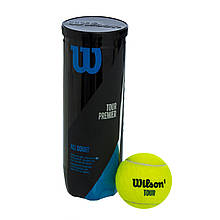 М'яч великий теніс WILSON WRT109400 TOUR PREMIER 1шт. діаметр 6.7см вага 58.5г салатовий