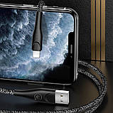 Дата кабель Usams US-SJ394 U41 Lightning Braided Data and Charging Cable 2m Чорний, фото 3