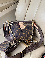 Модная сумка Louis Vuitton Multi Pochette Луи Виттон, луи виттон 3 в 1, луи витон матрешка, кросс боди