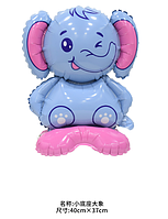 Стояча фольгована фігура Слон на стійці-підставці, фольгована куля Китай 40х37 см