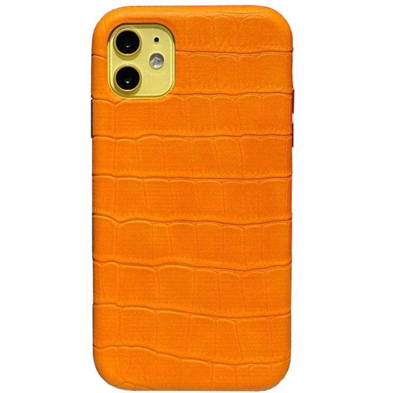 Шкіряний чохол Croco Leather для Apple iPhone 11 (6.1") Yellow