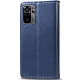 Шкіряний чохол книжка GETMAN Gallant (PU) для Xiaomi Redmi Note 10 / Note 10s Синій, фото 4