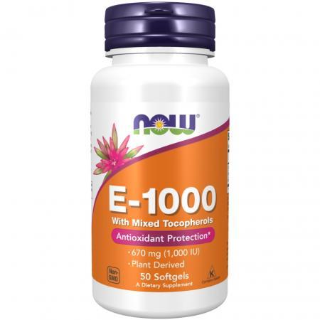 Вітамін Е NOW Vitamin E-1000 50 softgels