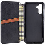 Шкіряний чохол книжка GETMAN Cubic (PU) для Samsung Galaxy A16 5G | Чорний, фото 4