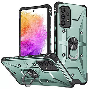 Протиударний чохол Pathfinder Ring для Samsung Galaxy A13 4G | Броньований з кільцем Зелений / Green