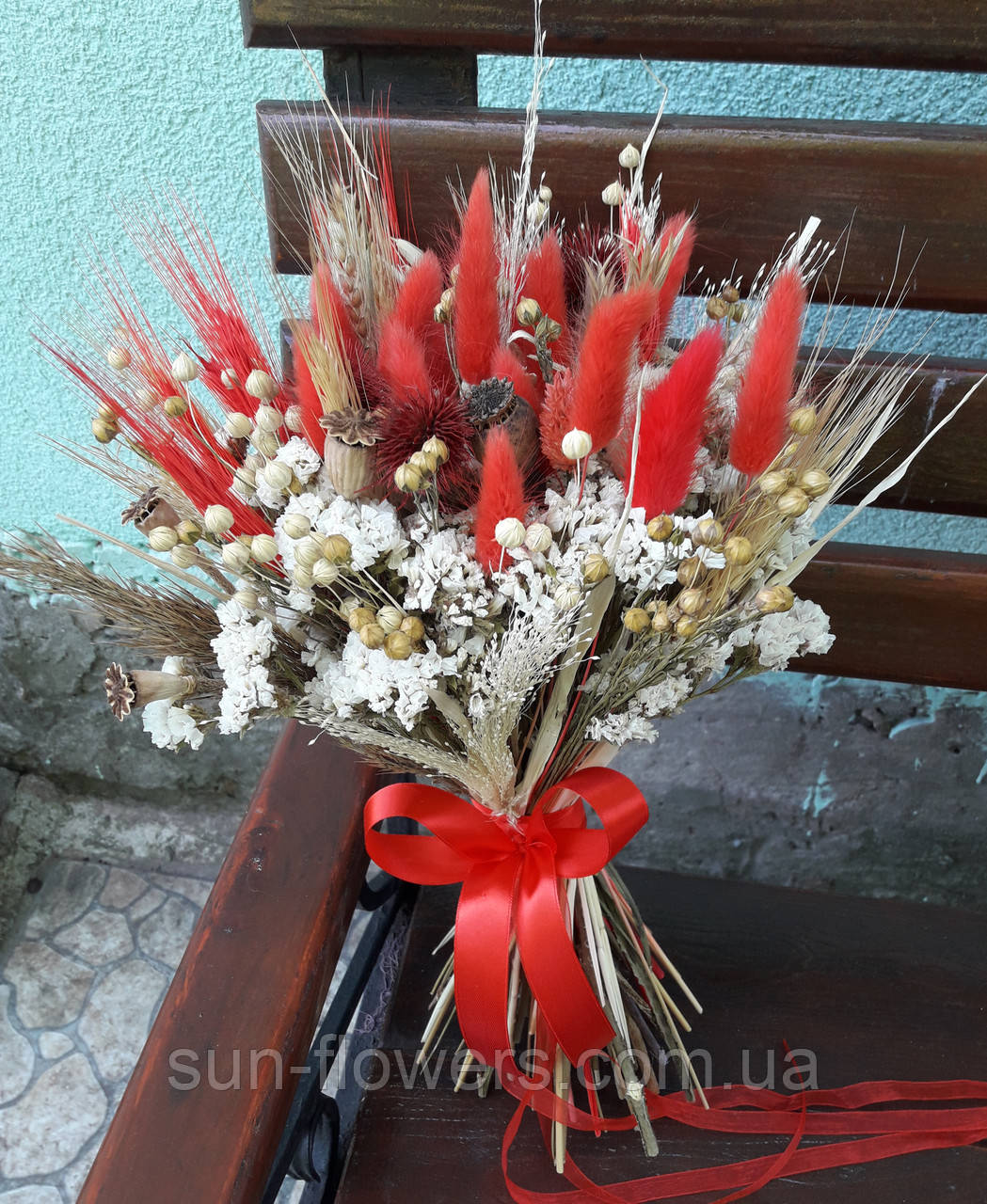 Букет весільний червоний