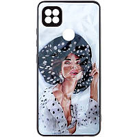 TPU+PC чехол Prisma Ladies для Xiaomi Redmi 9C с креативным принтом Girl in a hat