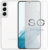 Мягкое стекло Samsung S22 Plus на Экран полиуретановое SoftGlass