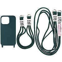 Чехол TPU two straps California для Apple iPhone 11 Pro Max (6.5") Зеленый / Forest green