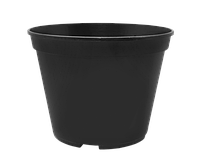 Вазон для розсади круглий 7,5 л., 25,0*20,0 см., (чорний)