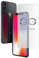 Мягкое стекло Apple iPhone XS Max на Экран полиуретановое SoftGlass