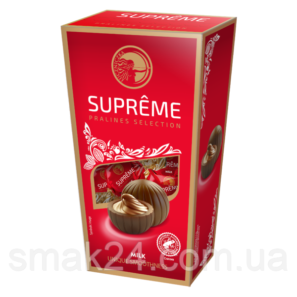Цукерки шоколадні Преміумкласу з Молочним-Кремом Supreme Pralines Selection 150 г Польща, фото 1