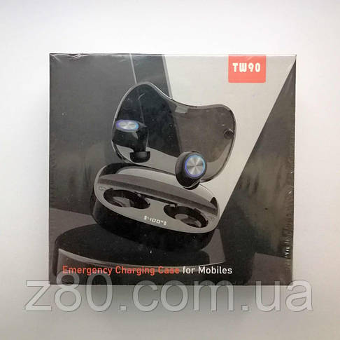 TW90 бездротові навушники блютуз TWS чорні, фото 3