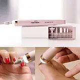 Домашній портативний фрезер ручка usb для манікюру та педикюру з набором фрез Flawless Salon Nails, фото 2
