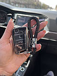 Шкіряний брелок для ключів з логотипом автомобіля Volkswagen шкіряний для автомобіля фольцваген, фото 6