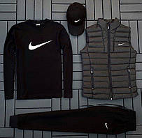 (п) Комплект із жилеткою Nike (світшот + штани + кіпка + жилетка).Хіт!