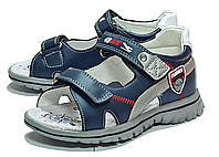Ортопедические босоножки сандалии летняя обувь для мальчика 5372Е темно-синие Том М р.27