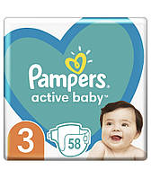 Підгузки Pampers Active Baby 3 (6-10 кг) на 58 шт