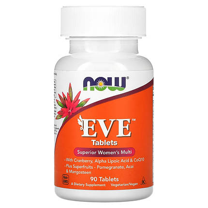 Мультивітаміни для жінок Now Foods Eve 90 таб., фото 1
