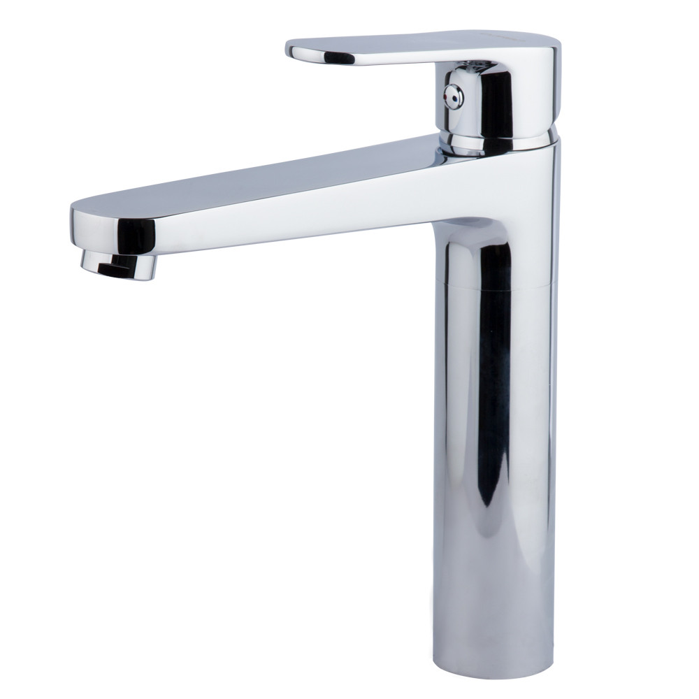 Змішувач для умивальника, рукомийника MARMORE (латунь, литий, високий гусак, на гайці) для раковини ТМ CORSO, фото 1