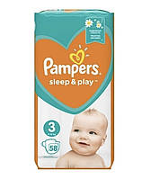 Подгузники Pampers Sleep&Play 3 (6-10 кг) на 58 шт