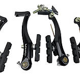 Гальма комплект V-Brake обідні гальма на велосипед (зад пред) AL L110 мм чорний, фото 3