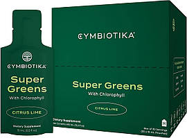 Cymbiotika Super Greens / Біодоступний комплекс зелені з хлорофілом 30 пакетів