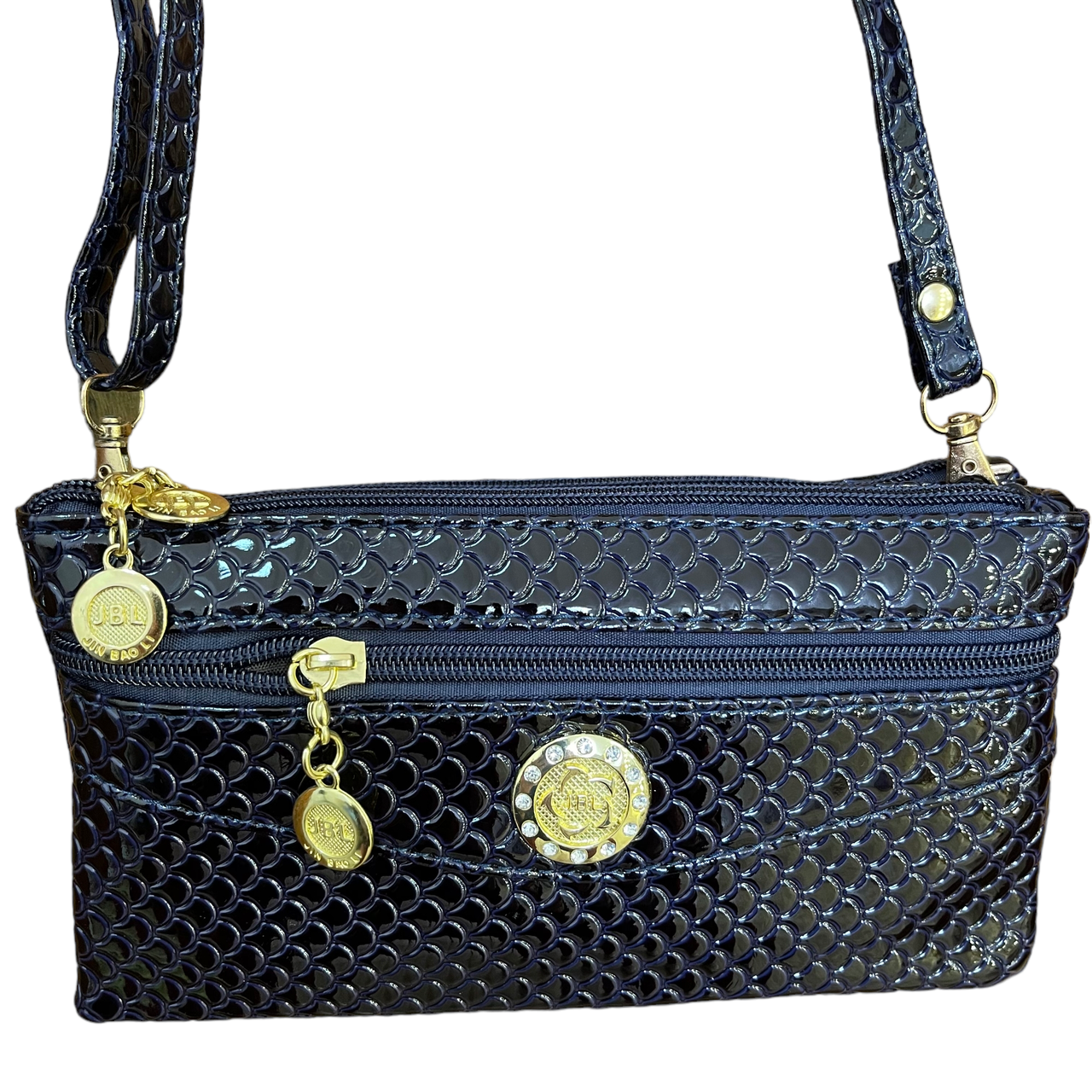 Жіноча сумочка клатч через плече JBL 2092 темно-синя