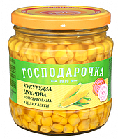 Кукурудза цукрова консервована із цілих зерен с/б Господарочка 430 г (4820024797856)