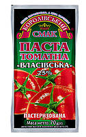 Томатна паста 25% "Власівська" 70г "Королівський смак" (4820044098971)