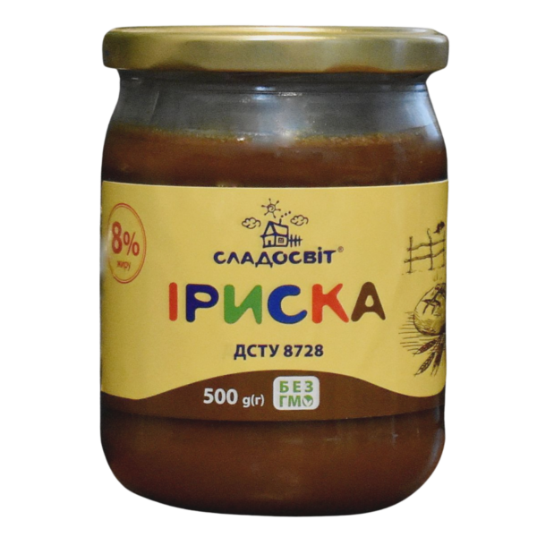 Продукт згущений з молоком варений 8% Іриска с/б Сладосвіт 500 г (4820034600818) - фото 1 - id-p1804264999