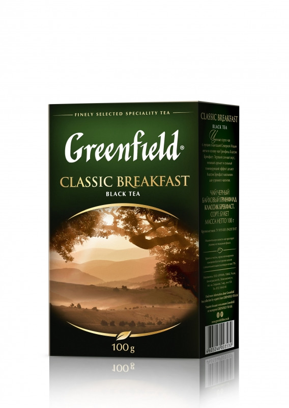Чай Greenfield чёрный Classic Breakfast индийский байховый листовой 100 г (4823096801308) - фото 1 - id-p1804274095