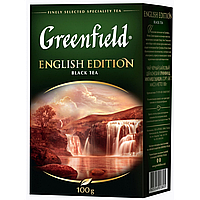 Чай цейлонський чорний байховий листовий «English Edition», 100 г ТМ «Greenfield» (4823096805757)